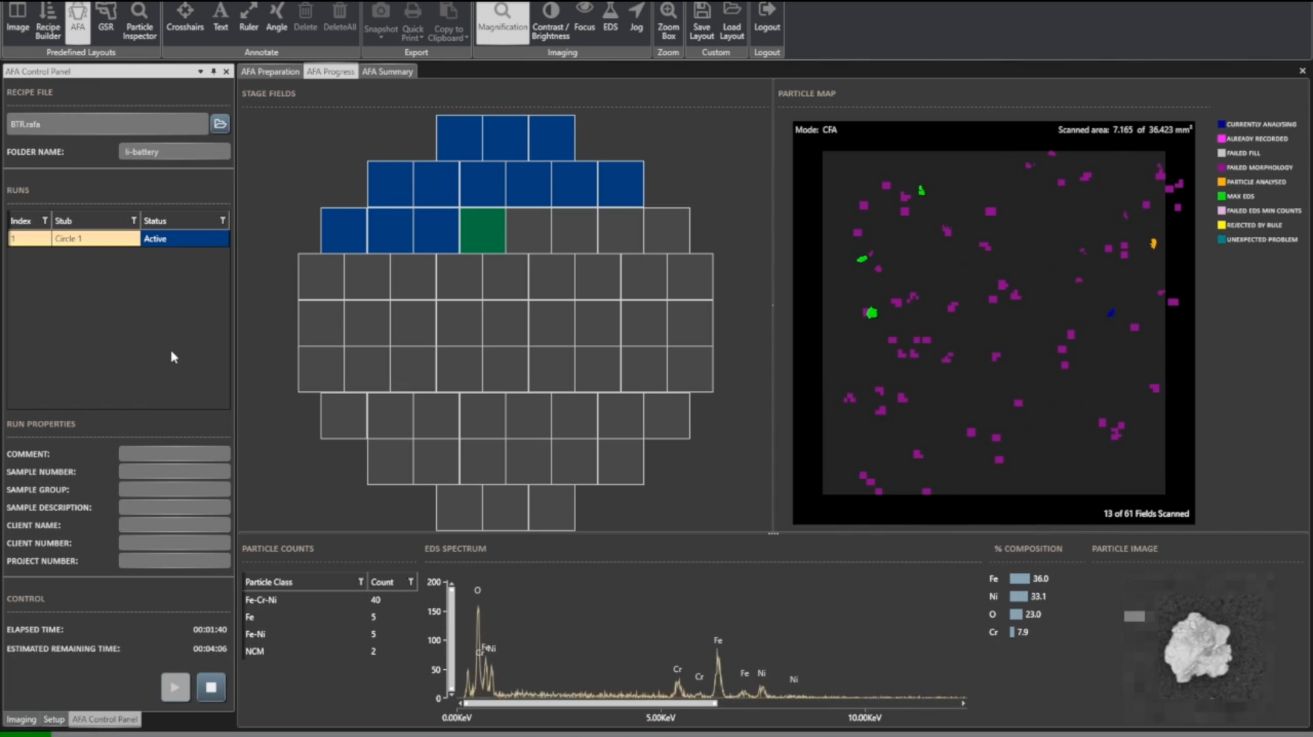 Automatic impurity particle identification