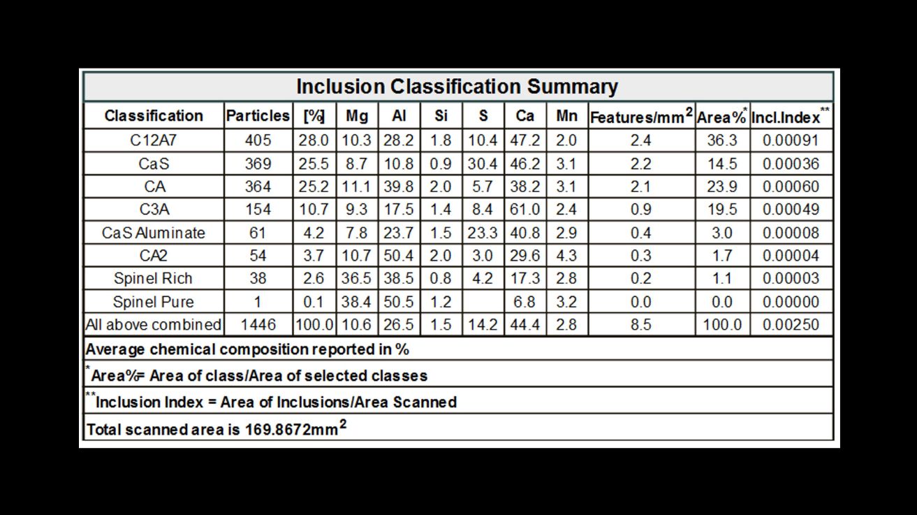 Automatic inclusion classification