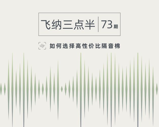 【飞纳三点半】第 73 期：如何选择高性价比隔音棉