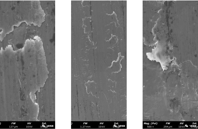 扫描电镜下手动检测锂电中各种划痕